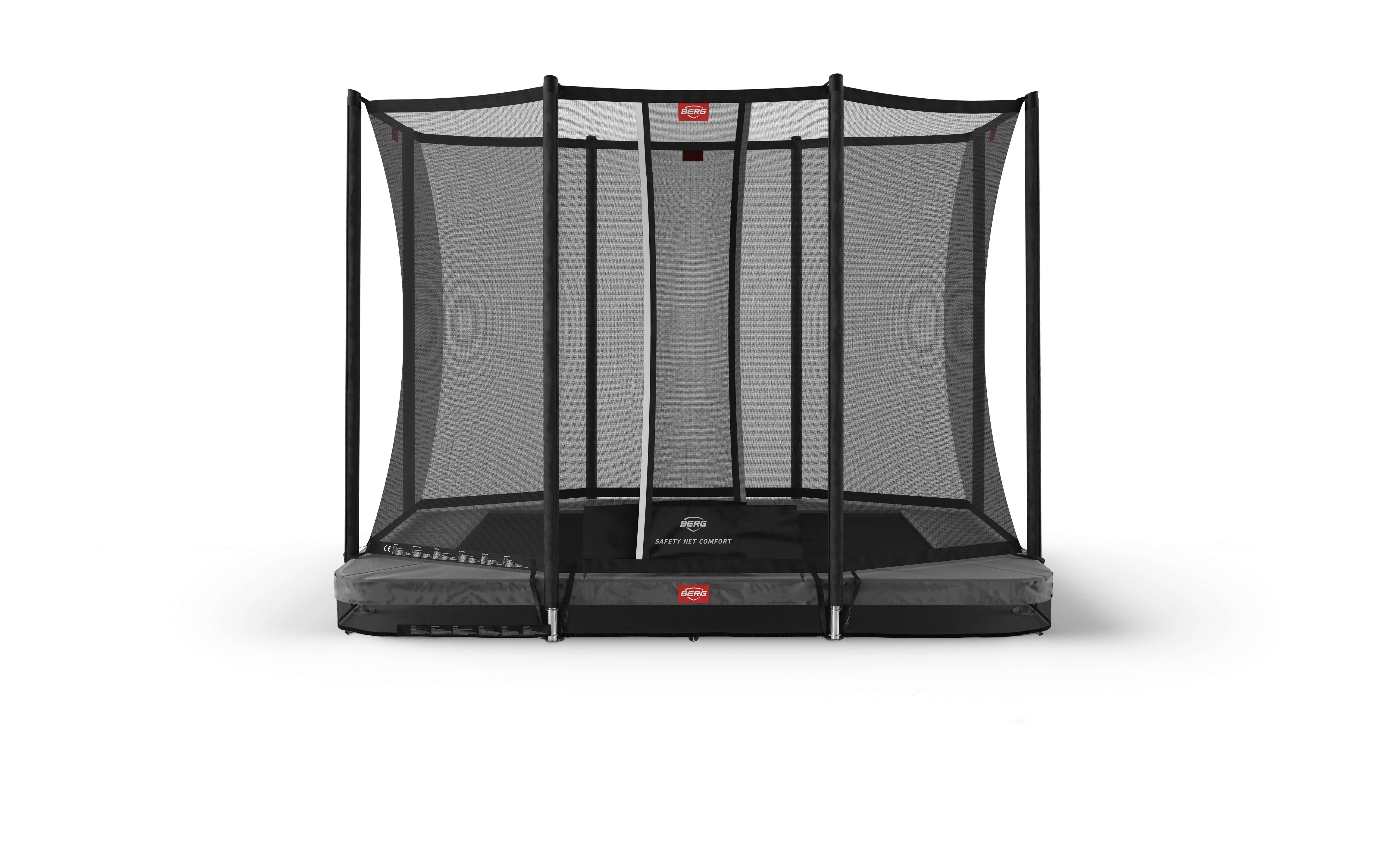 BERG Ultim Favorit InGround 280 Grey — InGround trampoline set into the lawn